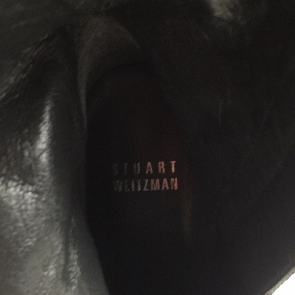 Stuart Weitzman Knee High Black Leather Winter Boots 3.5” Heel Full Zipup EUC - Picture 6 of 9